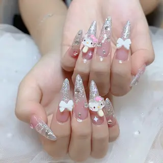 ネイル 🎀kira 長さだし💗モチ最高のネイルデザイン
