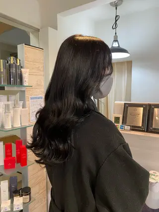 セミロング カラー Rena/韓国 /ワンホンヘアのヘアスタイル