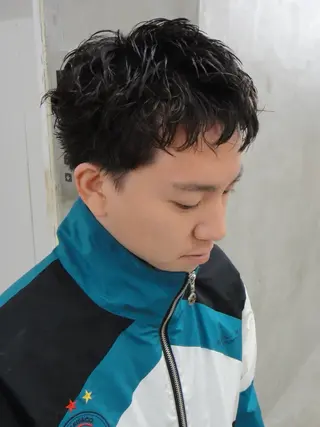パーマ メンズ メンズカット パーマ[佐橋]のヘアスタイル