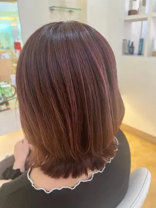 ミディアム ケアブリーチカラー 樋口 莉奈のヘアスタイル