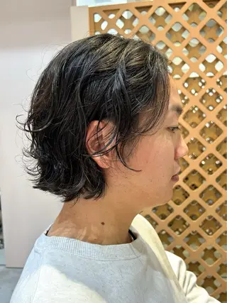 ミディアム パーマ メンズ マンツーマン施術✂︎ machikaのヘアスタイル