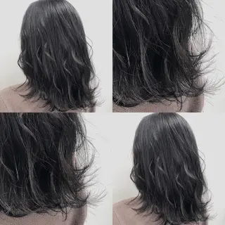 セミロング カラー パーマ ヘアアレンジ メンズ キッズ ネイル マツエク・マツパ 上品＆韓国風 🥀海心🥀のヘアスタイル