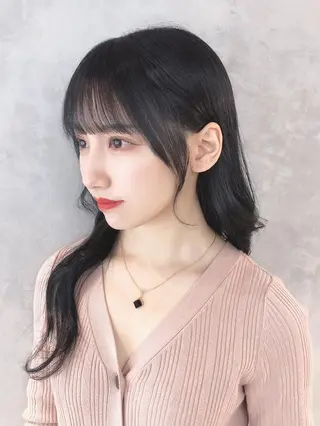 パーマ カラー ヘアアレンジ セミロング ITbyALBUM 浦和店のヘアスタイル