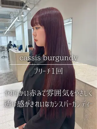 ロング カラー ナチュラルカラー/ ハイトーン AMIのヘアスタイル