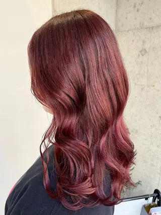 セミロング 暖色カラーボブカット 🍇⛄️佐藤愛里のヘアスタイル