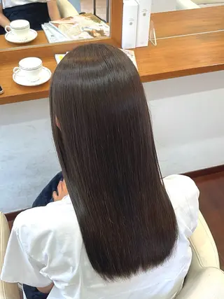 セミロング パーマ 今在家 玲【自然な 縮毛矯正/メンズ】のヘアスタイル