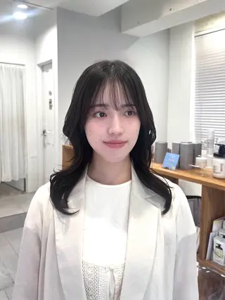 セミロング 韓国ヘア ‎⟡.·KANA🐥のヘアスタイル