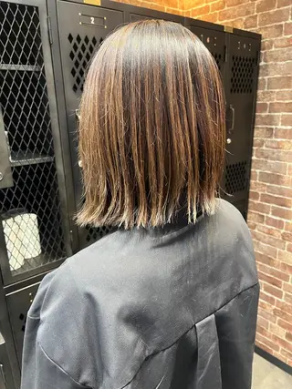 ミディアム カラー パーマ ヘアアレンジ メンズ キッズ ネイル マツエク・マツパ アイブロウ 久木原 ゆりのヘアスタイル