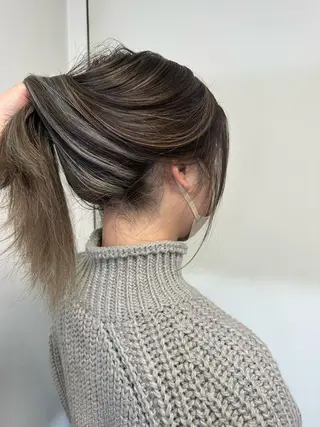 ミディアム カラー ブリーチカラー🫧 森　凪沙のヘアスタイル
