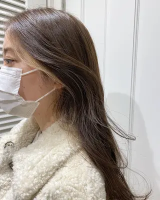 ミディアム カラー kawabe maikoのヘアスタイル
