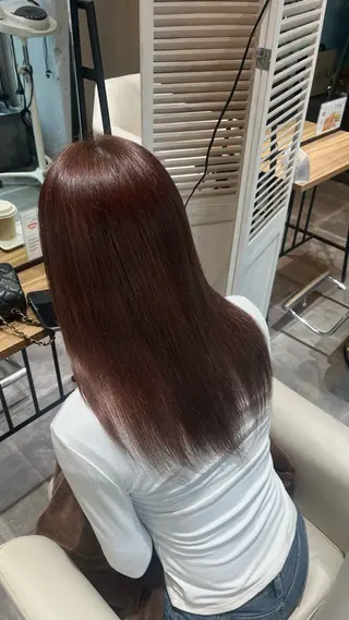 セミロング カラー Glimpseあやね 🎀大濠/髪質改善のヘアスタイル
