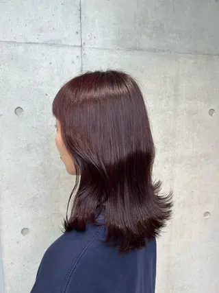 セミロング カラー ヘアアレンジ ボブ艶モテカラー🫧 カリンのヘアスタイル