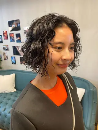 ミディアム カラー パーマ ヘアアレンジ メンズ キッズ ネイル マツエク・マツパ アイブロウ tatsumi/ボブ ウルフ/レイヤーのヘアスタイル