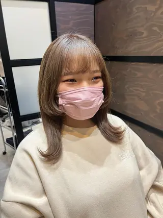 ミディアム カラー ヘアアレンジ レイヤーカット/髪質 改善/矯正🤍吉田のヘアスタイル