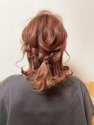 ヘアアレンジ レイヤーカット/透明 感カラー🐬永井瑠栞のヘアスタイル