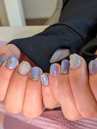 ネイル imaichise 🧡💜推しネイルのネイルデザイン