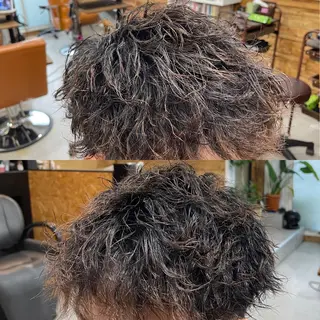 パーマ メンズ かんばら りょーいのヘアスタイル