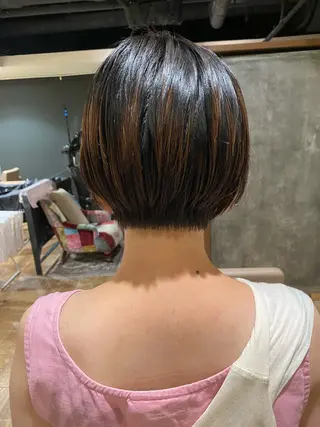 ショート カラー ヘアアレンジ 、 、のヘアスタイル
