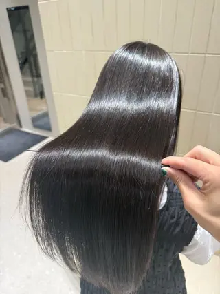 ロング パーマ ヘアアレンジ 縮毛矯正/髪質改善/ ブリーチ毛/木元渓太のヘアスタイル