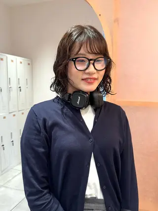 ショート カラー パーマ 前原  千尋のヘアスタイル