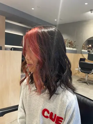 ミディアム カラー キッズ 都築 菜美のヘアスタイル