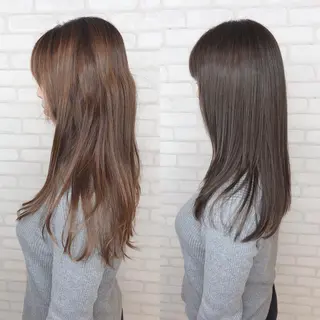 セミロング カラー アビリタ 警固のヘアスタイル