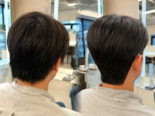 メンズ 韓国式ダウンパーマ 🇰🇷櫻井健のヘアスタイル
