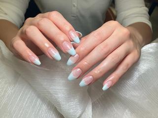 ネイル ユリ🎀長さだし/ パラジェル/持ち込みのネイルデザイン