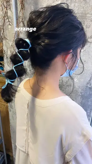セミロング カラー ヘアアレンジ 福岡似合わせレイヤー /ウルフ/ハイトーンのヘアスタイル