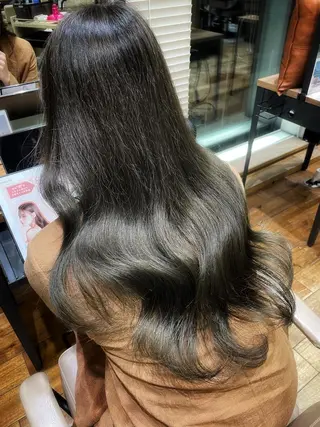 セミロング 前髪顔まわりカット 🌈中村海聖のヘアスタイル
