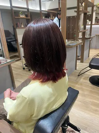 ミディアム 樋口 莉奈のヘアスタイル