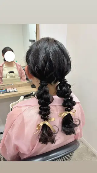 ロング ヘアアレンジ 大阪／ハイトーン ／アレンジ／りなのヘアスタイル