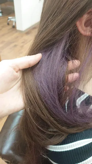カラー ロング 星野 美由/メンズカットのヘアスタイル