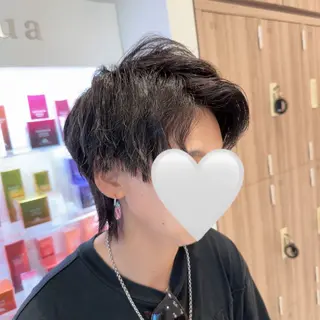 ショート メンズ タッセルボブ× 美髪・髪質改善のヘアスタイル