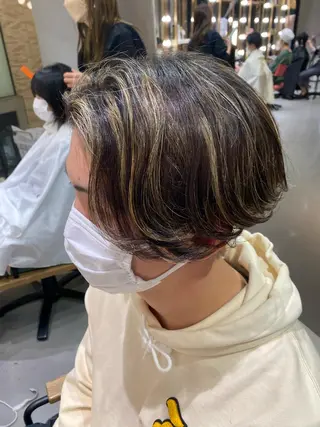 ミディアム カラー メンズ unopulir 景山 凌のヘアスタイル