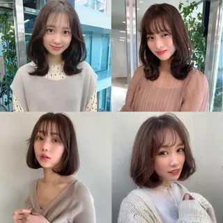 ミディアム カラー 透明感カラー✂︎ /縮毛矯正/YUKAのヘアスタイル