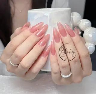 ロング 波 なみのネイルデザイン