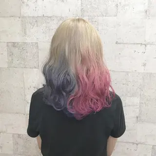 ミディアム カラー インナーカラー/天神 ブリーチ/吉田のヘアスタイル