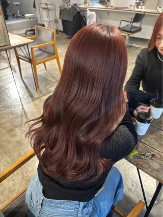 ロング カラー カラーモデル/ 透明感カラーたけるのヘアスタイル