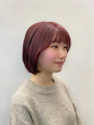 ショート カラー 似合わせレイヤー/ ケアパーマ/高倉のヘアスタイル