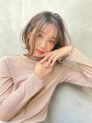 ミディアム カラー ヘアアレンジ 💝髪質改善💝_ chlom🌸春🌸のヘアスタイル