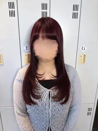 ロング カラー 大嶋 煌のヘアスタイル