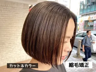 ショート あやか 白髪ぼかしハイライトのヘアスタイル