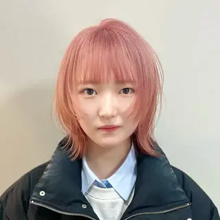 ショート ハッシュ・ウルフ🐺 小顔レイヤー松山直史のヘアスタイル
