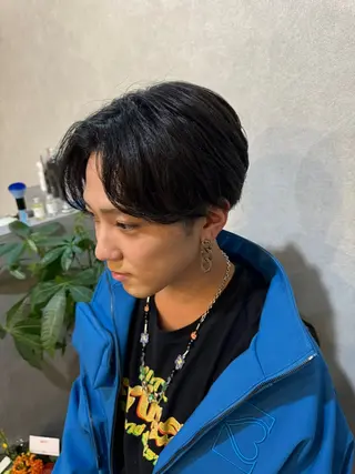 ミディアム パーマ メンズ CHIRU hair salonのヘアスタイル