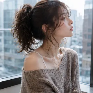 ロング 池袋/前髪/顔周り 🎀髪質改善おばかんのヘアスタイル