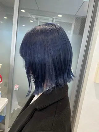 ミディアム カラー パーマ ハイトーンカラー🤍 山下 優華のヘアスタイル