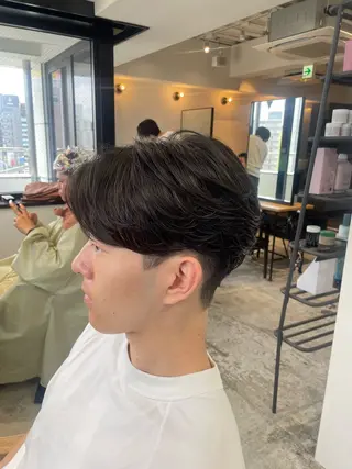 ショート パーマ メンズパーマ梅田 ・川副史晶のヘアスタイル