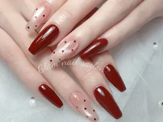 ネイル エツメ💅 長さ出し🎀デザインのネイルデザイン