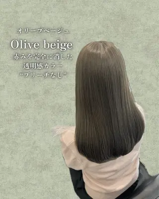 セミロング ParveMix/ オリーブ系/いちかのヘアスタイル